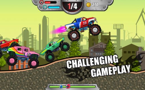 Gameplay of the Monster wheels: Kings of crash for Android phone or tablet.