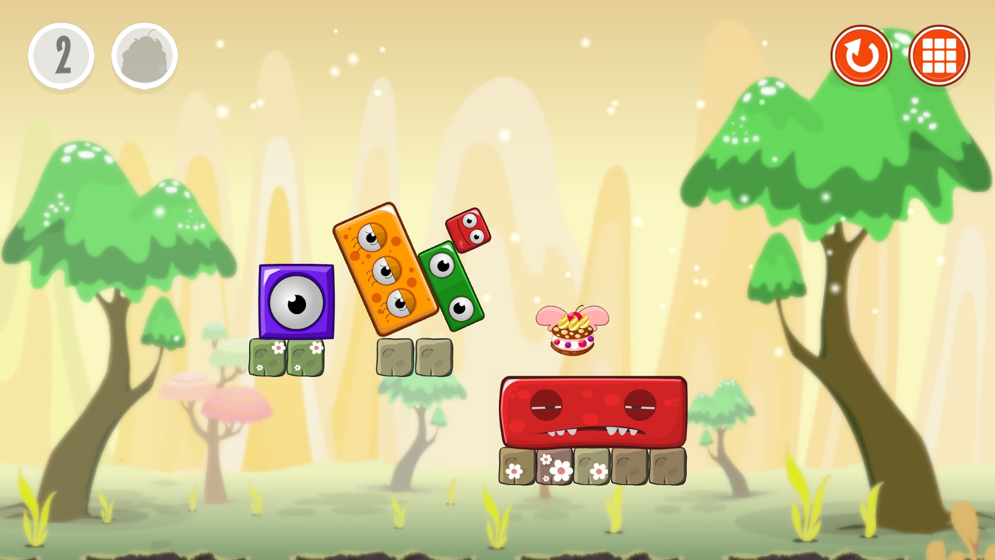 Monsterland 2. Physics puzzle game - Android game screenshots.