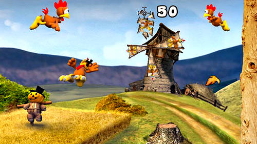 Gameplay of the Moorhuhn crazy chicken remake for Android phone or tablet.