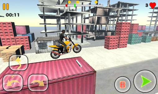 Gameplay of the Moto jump 3D for Android phone or tablet.