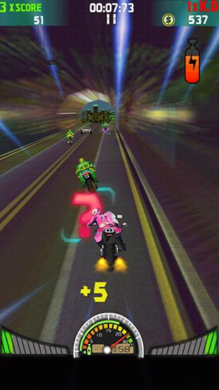 Gameplay of the Moto violence: Hot chase for Android phone or tablet.