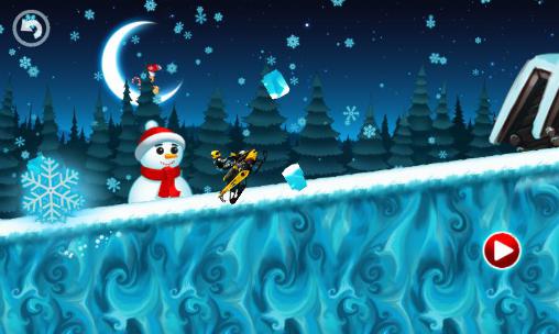 Gameplay of the Motocross kids: Winter sports for Android phone or tablet.