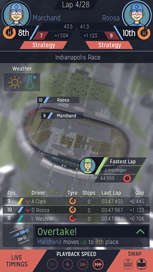 Gameplay of the Motorsport: Manager for Android phone or tablet.