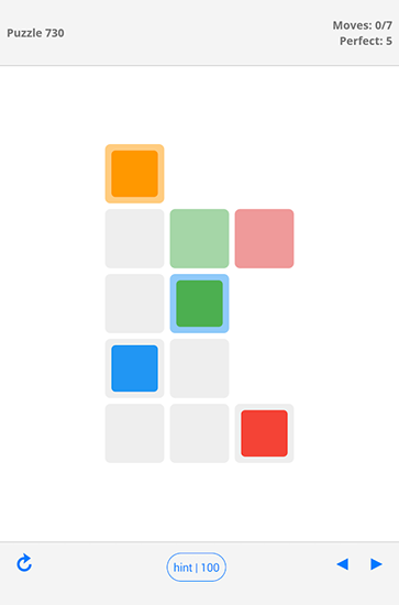 Gameplay of the Movez: Puzzle game for Android phone or tablet.