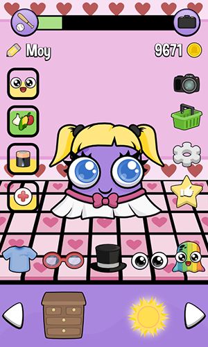 Gameplay of the Moy 2: Virtual pet game for Android phone or tablet.