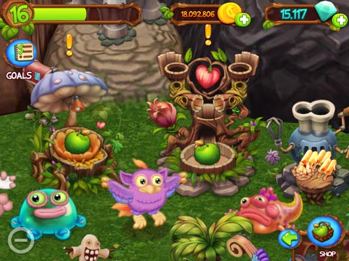 Gameplay of the My singing monsters: Dawn of fire for Android phone or tablet.