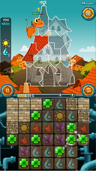 Gameplay of the Naughty dragons saga: Match 3 for Android phone or tablet.