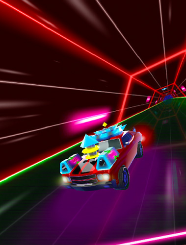 Neon drift: Retro arcade combat race - Android game screenshots.