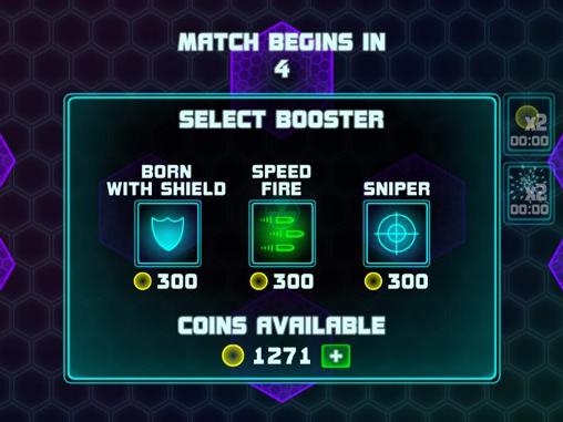 Gameplay of the Neon battleground for Android phone or tablet.