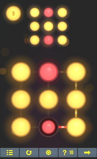 Gameplay of the Neon hack: Pattern lock game for Android phone or tablet.