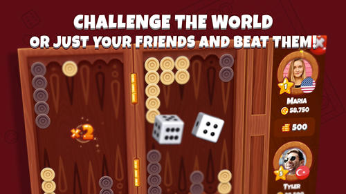 Gameplay of the Next backgammon: Board game for Android phone or tablet.