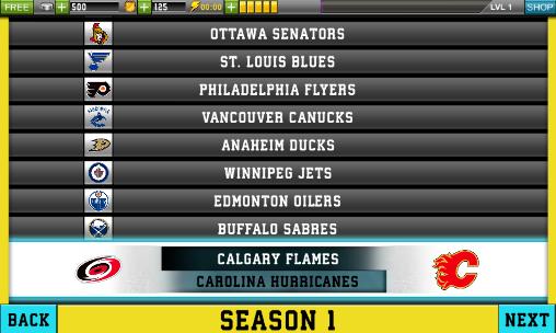 Gameplay of the NHL hockey: Target smash for Android phone or tablet.