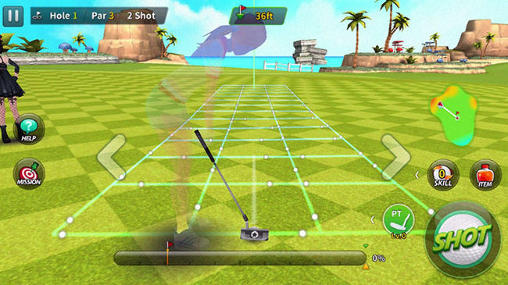 Gameplay of the Nice shot golf for Android phone or tablet.