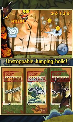 Gameplay of the Ninja Bounce for Android phone or tablet.