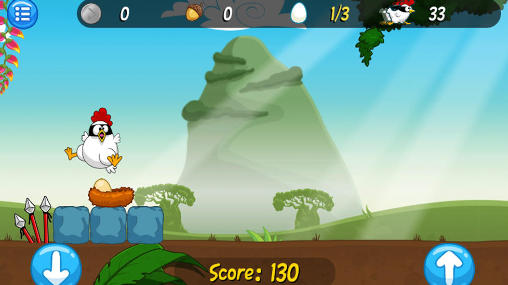 Gameplay of the Ninja Chicken: Adventure island for Android phone or tablet.