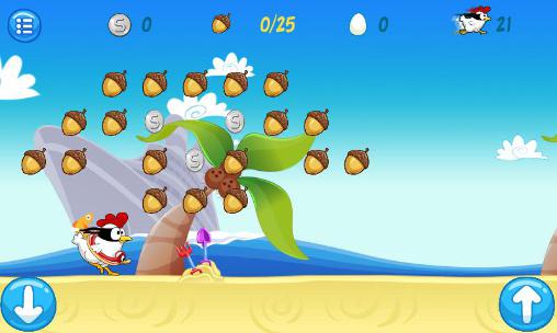 Gameplay of the Ninja chicken: Beach for Android phone or tablet.