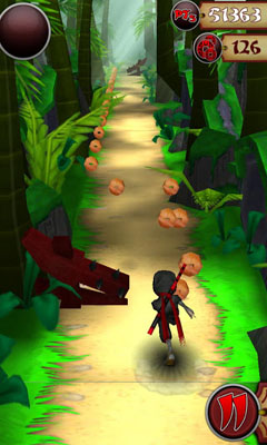 Gameplay of the Ninja Feet of Fury for Android phone or tablet.