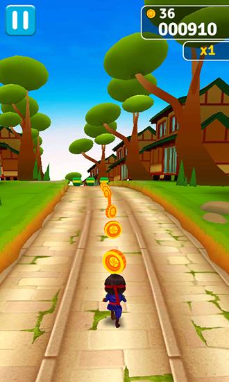 Gameplay of the Ninja kid run for Android phone or tablet.