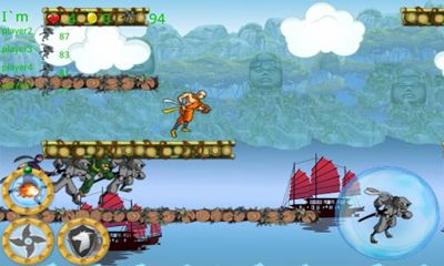 Gameplay of the Ninja Run Online for Android phone or tablet.