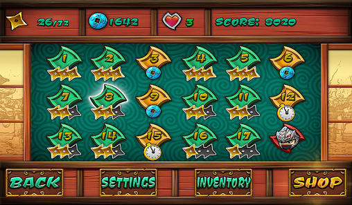 Gameplay of the Ninja shuriken for Android phone or tablet.