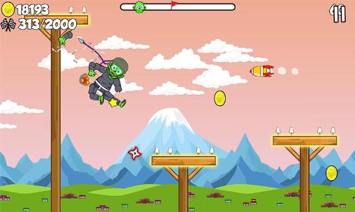 Gameplay of the Ninja zombie for Android phone or tablet.