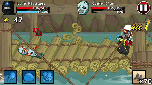 Gameplay of the Ninjas: Stolen scrolls for Android phone or tablet.