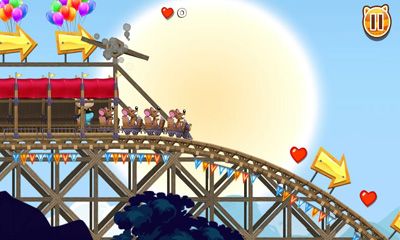 Gameplay of the Nutty Fluffies Rollercoaster for Android phone or tablet.