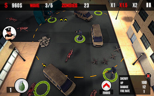 NY Police: Zombie defense - Android game screenshots.