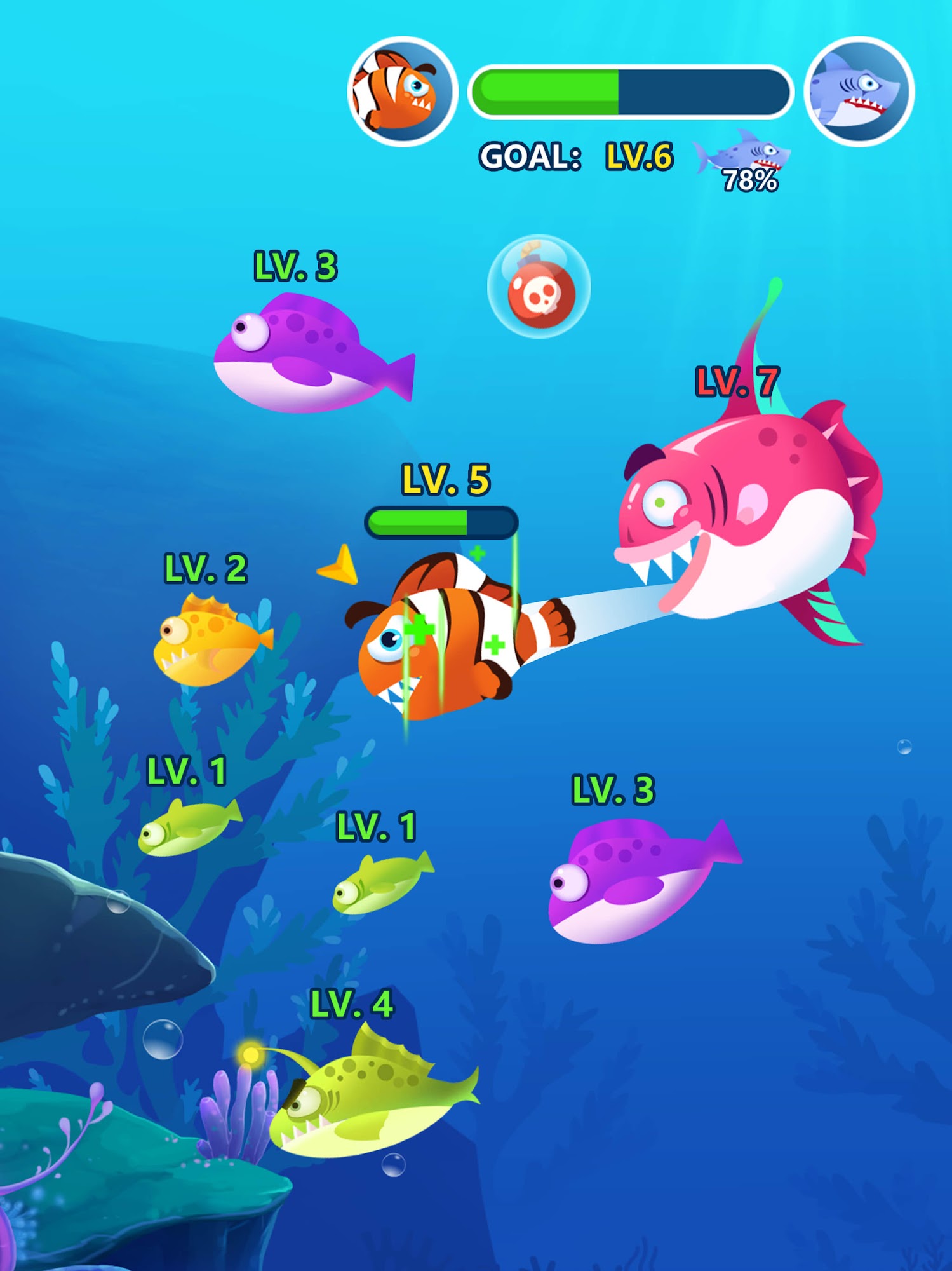 Ocean Domination - Fish.IO - Android game screenshots.