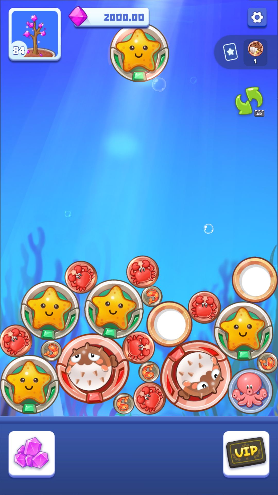 Ocean Merge: Gather Gem - Android game screenshots.
