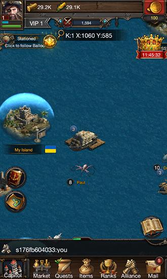 Gameplay of the Ocean wars for Android phone or tablet.