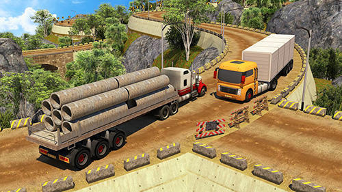 Offroad 18 wheeler truck driving - Android game screenshots.