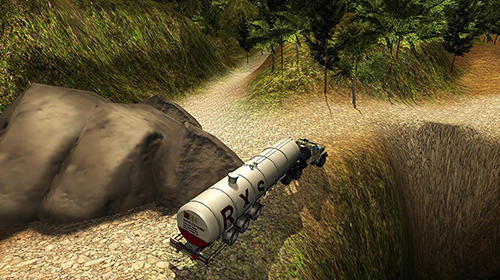 Oil truck offroad driving - Android game screenshots.
