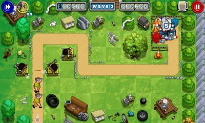 Gameplay of the Old School Defense for Android phone or tablet.
