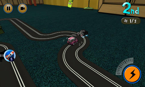 Gameplay of the Overvolt: Crazy slot cars for Android phone or tablet.