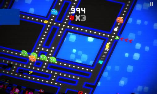Gameplay of the Pac-Man 256: Endless maze for Android phone or tablet.