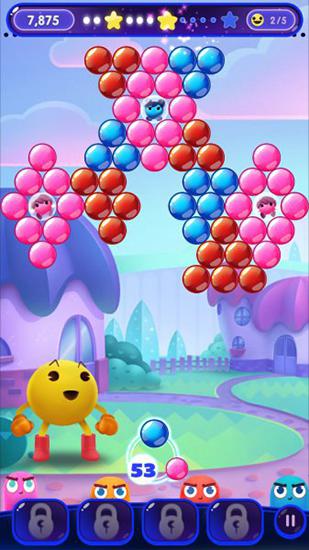 Gameplay of the Pac-Man pop! for Android phone or tablet.