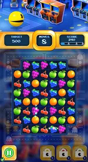 Gameplay of the Pac-Man: Puzzle tour for Android phone or tablet.
