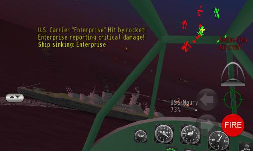 Gameplay of the Pacific navy fighter: Commander edition for Android phone or tablet.