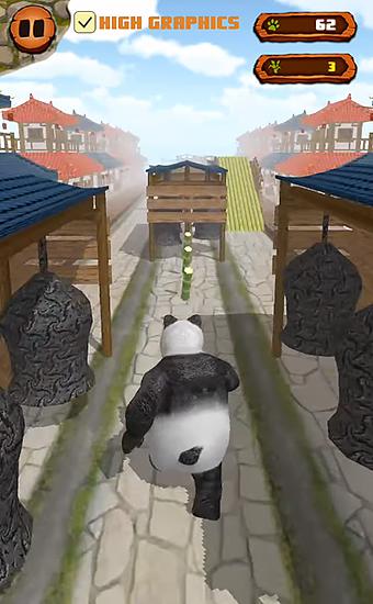 Gameplay of the Panda runner: Jump and run far for Android phone or tablet.