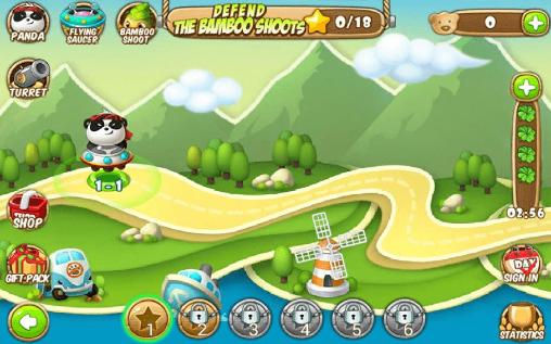 Gameplay of the Panda TD for Android phone or tablet.