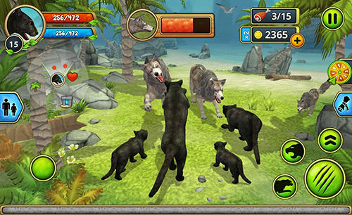 Panther family sim - Android game screenshots.