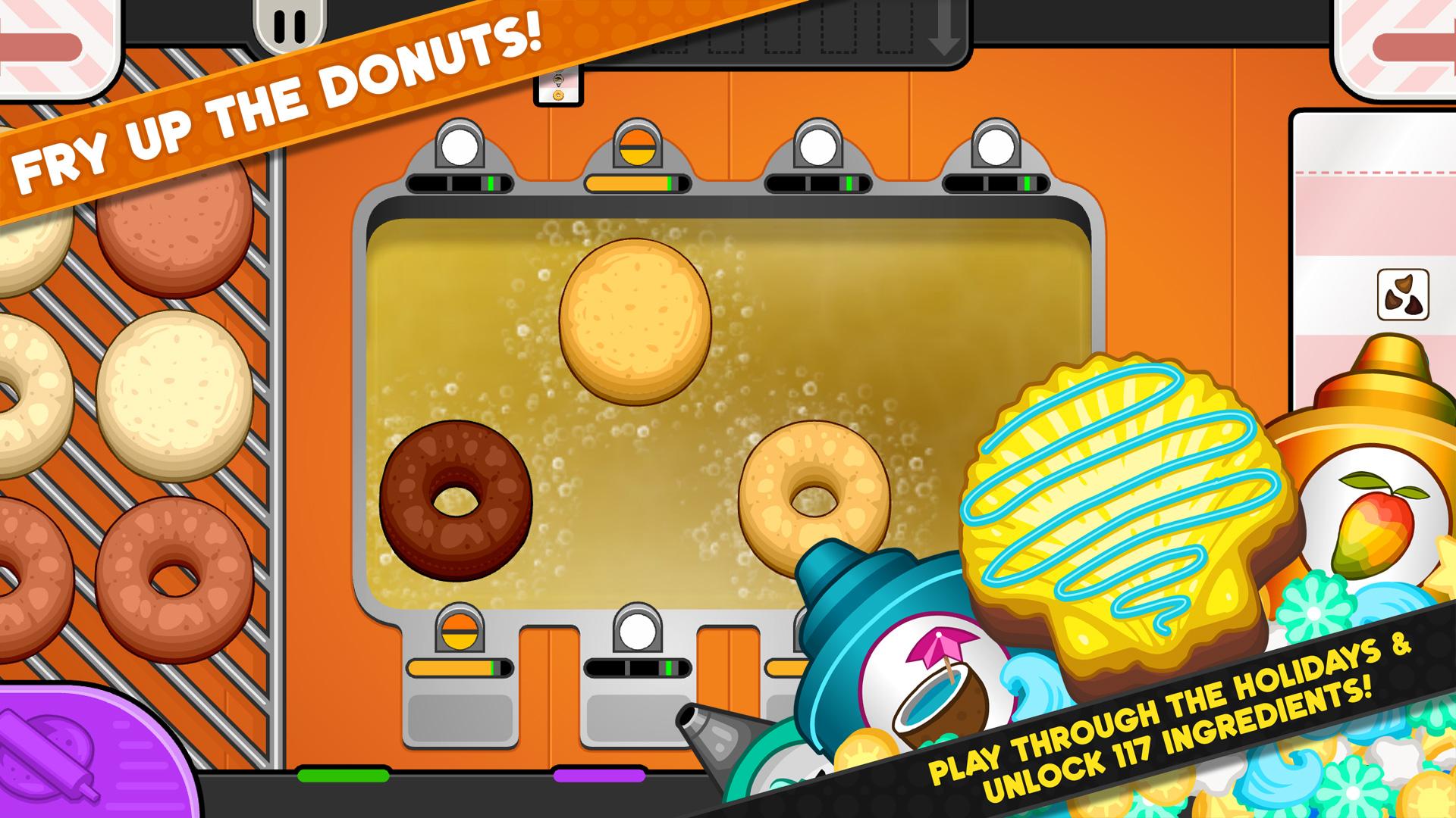 Papa's Donuteria To Go! - Android game screenshots.