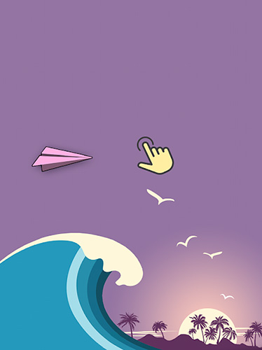 Paper plane: Tap game - Android game screenshots.