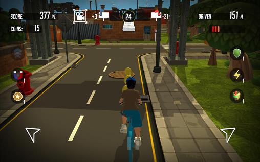 Gameplay of the Paper boy: Infinite rider for Android phone or tablet.