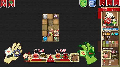 Gameplay of the Paper dungeons for Android phone or tablet.