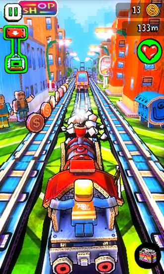 Gameplay of the Paper train: Rush for Android phone or tablet.