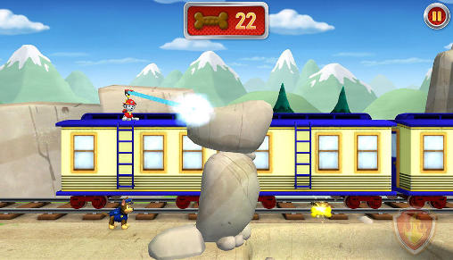 Gameplay of the Paw patrol: Rescue run for Android phone or tablet.
