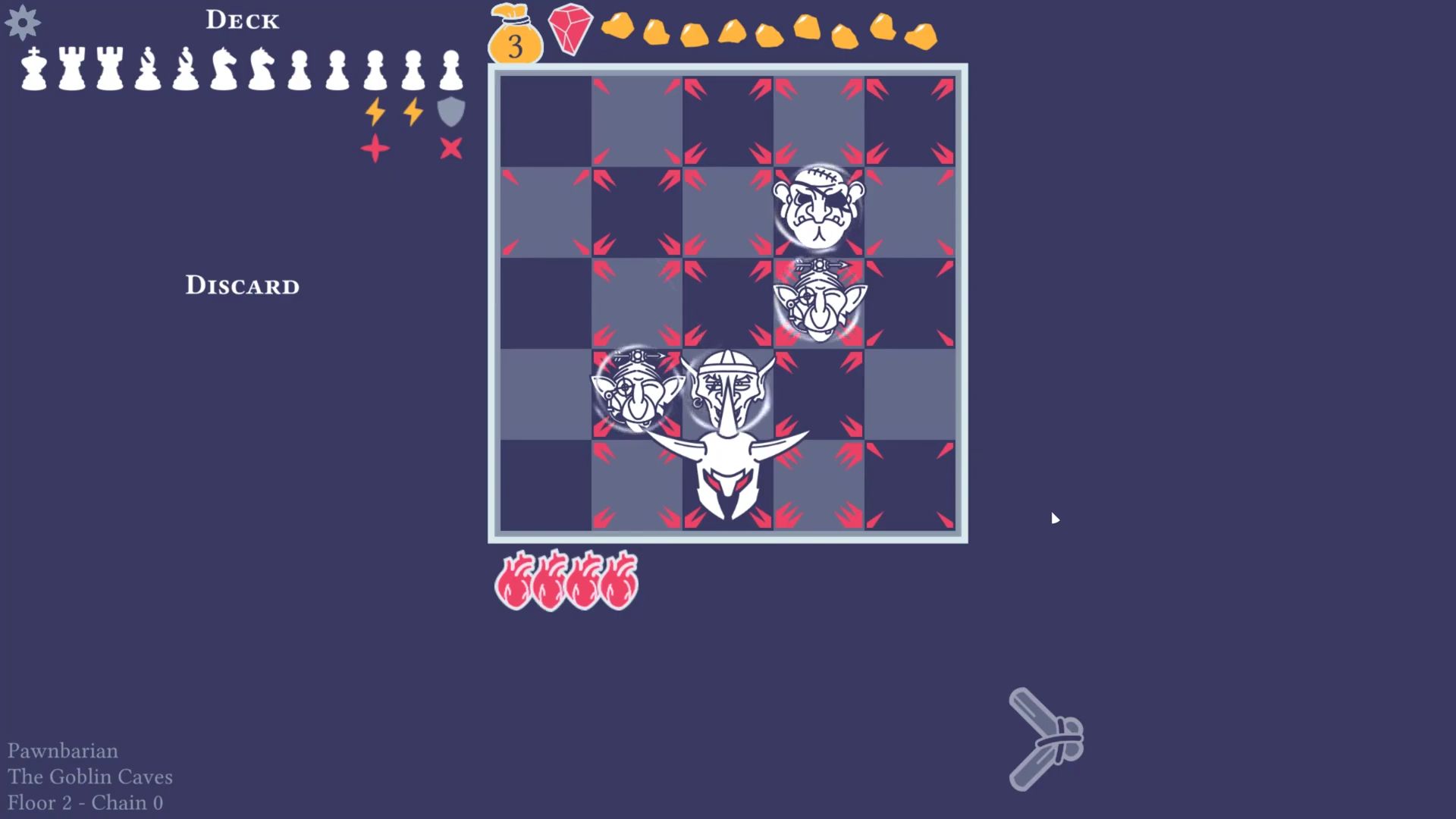 Pawnbarian: a Puzzle Roguelike - Android game screenshots.