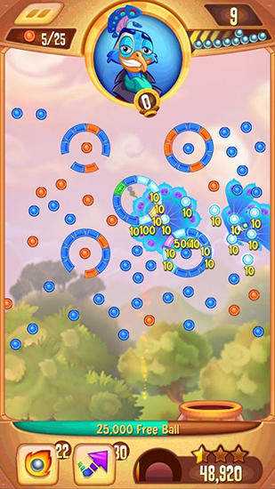 Gameplay of the Peggle blast for Android phone or tablet.